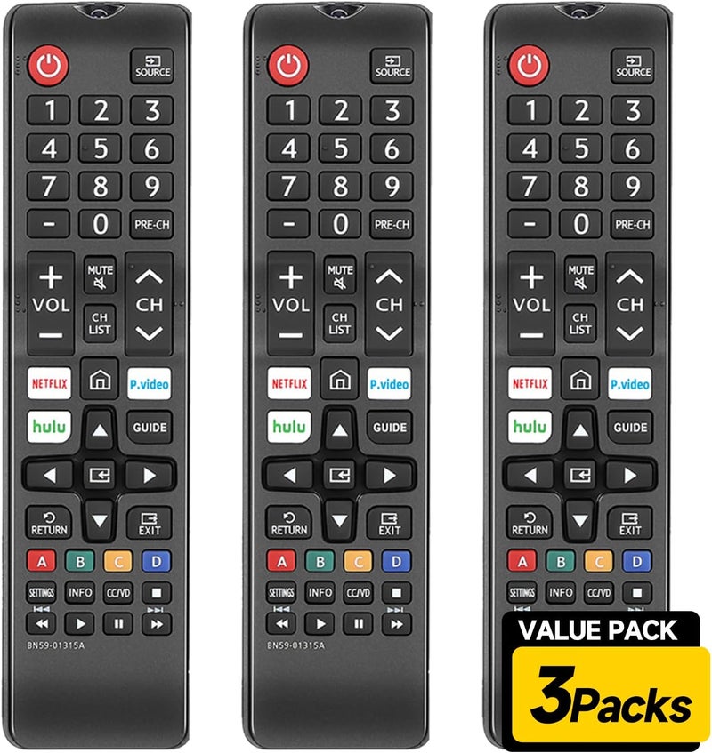 RICH LIGHTING New Universal Remote for All Samsung TV Remote, Replacement Compatible for Samsung Smart TV, LED, LCD, HDTV, 3D, Series TV【Pack of 3】 - Image 1
